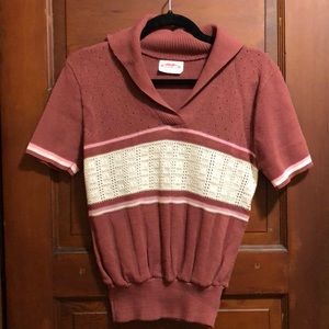 Vintage sweater with peekaboo panel